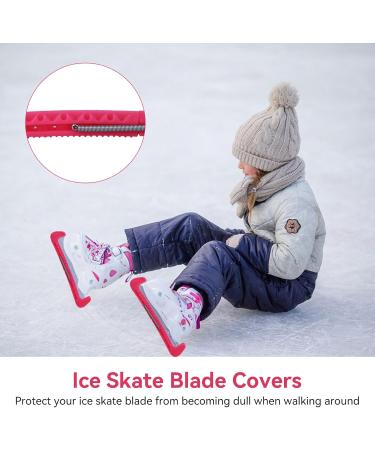 Adjustable Ice Skating Protection Skids for Ice Hockey Shoes | Pink Ice Blade Covers 31x6x1.8 cm - Buy Online on GoSupps.com