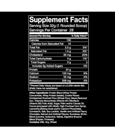 Buy Whey Protein Powder - Cookies & Cream - 2 lbs - 24g Protein for Men & Women | Post Workout Nutrition Blend - Buy Online on GoSupps.com