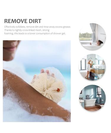 Healifty Bath Loofahs: Ramie Fiber Shower Mesh Pouf Body Scrubber Balls - 2pcs for Women - Buy Online on GoSupps.com