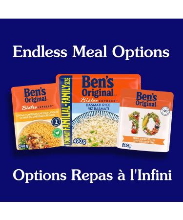 BEN'S ORIGINAL BISTRO EXPRESS Creamy Cheddar Cheese Flavoured Rice Side Dish 240g Pouch Creamy Cheddar Cheese 1 - Buy Online on GoSupps.com