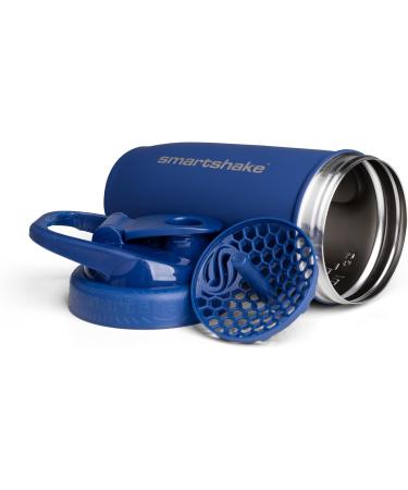 Smartshake Reforce 900 ml Stainless Steel Protein Shaker Bottle | LeakProof BPA Free Unisex - Navy Blue | 30 OZ International Shipping - Buy Online on GoSupps.com