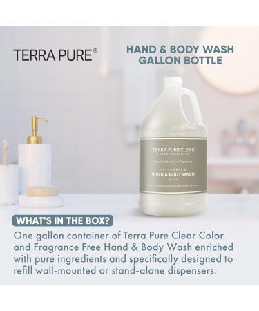 Terra Pure Clear Color & Fragrance Free Hand & Body Wash - Gallon Size (1 Case) - Eco-Friendly & Gentle for All Skin Types - International Shipping Available - Buy Online on GoSupps.com