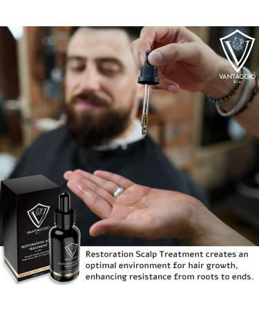 Men's Hair Growth Serum & Scalp Treatment - DHT Blocker for Thinning & Alopecia - Ginger, Castor Oil, Aloe Vera, Peppermint - 1oz - Buy Online on GoSupps.com