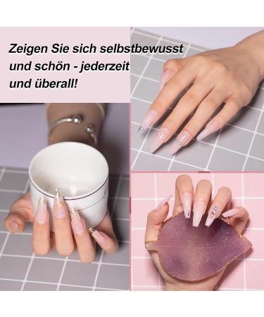 Mogray Poly Nails Gel Starter Set - 60ml Jelly Nude Apricot Pink | DIY Nail Design Extension Kit - Buy Online on GoSupps.com