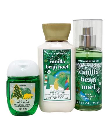 Vanilla Bean Noel Mini Gift Set - Fragrance Mist Body Lotion & Hand Gel - Perfect Holiday Gift - Buy Online on GoSupps.com
