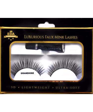 Buy GRANDIOSE 3D Faux Mink False Eyelashes - Natural Look Full Volume & Extra Long Eyelash Extensions | Eye-Lifting Cat Eye Effect | Vegan & Cruelty-Free - Ship Internationally - Buy Online on GoSupps.com
