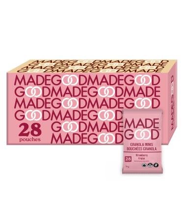 Strawberry Granola Minis 28 Count (0.85oz Each) Organic and Delicious Snacks