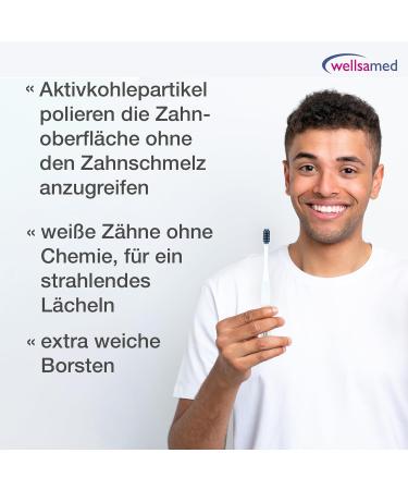 Wellsamed Savings Set: Black'n White Activated Carbon Toothbrush & Splat Blackwood Whitening Toothpaste for a Brighter Smile - International Shipping Available - Buy Online on GoSupps.com
