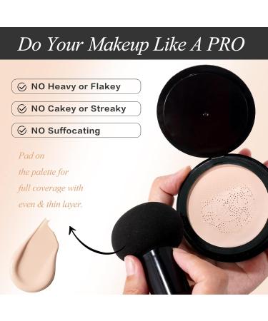 Mushroom Head Air Cushion BB Cream | Long-Lasting Concealer & Brightening CC Foundation | Natural Makeup Base Primer - 1 ml (1 Pack) - Buy Online on GoSupps.com