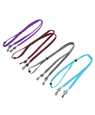 Coheali 4 pieces elastic exercise band Glasses Anti-lost chain ear protection tape holder for mouth protection anti-lost mask band decorative belt elastic rope ordinary lady