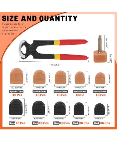 30 Pairs High Heel Shoe Tips & Pliers Set - Replacement Tips for Women s Heels | Tanstic | Black & Beige Multiple Sizes | International Shipping - Buy Online on GoSupps.com