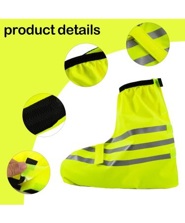 Ywyhhm Waterproof Shoe Covers for Men & Women - Reflective Rain Overshoes for Biking (Size 40-43) - Yellow - Buy Online on GoSupps.com