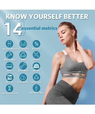 Arboleaf Smart Scale for Body Weight with Wi-Fi and Bluetooth + Smartphone App - 14 Body Metrics, Wireless Cloud Storage - BMI, BMR - 1 Count - Buy Online on GoSupps.com