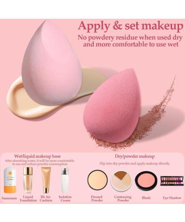 14 Makeup Blenders Sponge Set - BeautyBlenderss Foundation Sponges - Triangle Powder Puff - Finger Makeup Sponge | For Liquid Creams And Powders Coffee - Buy Online on GoSupps.com