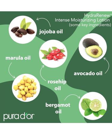 PURA D'OR HydraRenew Intense Moisturizing Lotion for Ultra Dry Skin Hand & Body Cream with Cocoa & Shea Butters Hyaluronic Acid GHK-Cu Copper Tripeptide-1 Marine Collagen Plant Stem Cells 16 oz - Buy Online on GoSupps.com