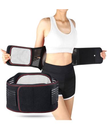 Self-Heated Lumbar Back Support Belt for Men & Women - Extended Posture Decompression for Pain Relief (CO L/Large Black) - Buy Online on GoSupps.com