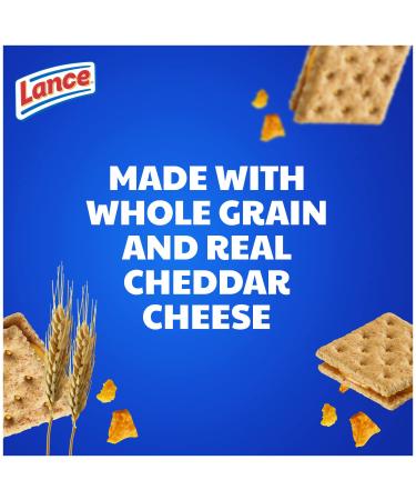 Lance Sandwich Crackers Whole Grain Cheddar Cheese 8 Ct Box - Healthy Snack Option - Buy Online on GoSupps.com