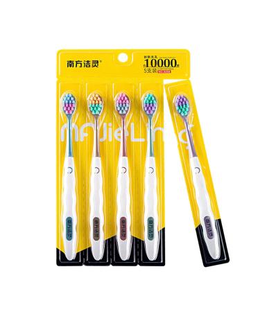 Travel Toothbrushes Individually Wrapped Portable Manual Toothbrush With Soft Bristles Home Use(5 Pack-Charcoal) A One Size