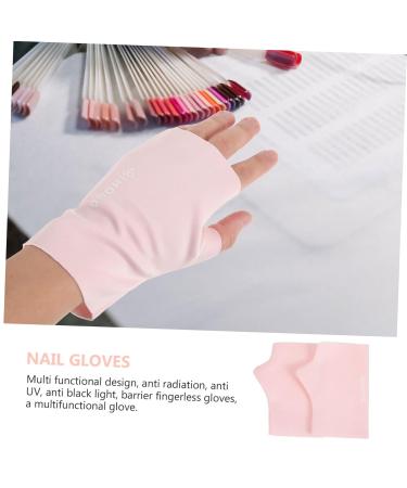 Ipetboom UV Gloves 1 Pair Gloves Suede Student Light Manicure Pink UV Protection Gloves - Buy Online on GoSupps.com