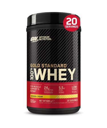 Optimum Nutrition Gold Standard 100 Whey Protein Powder Banana Cream 600g 20 Servings