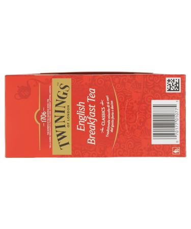 Twinings English Breakfast Tea - Premium Black Tea Bags 25 Count (50g) - Strong & High-Quality from Sri Lanka & India - Buy Online on GoSupps.com