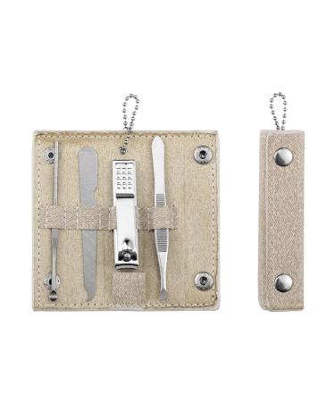 4 Pieces/Set of Stainless Steel Nail Clippers Set Beauty Nail Clippers Set Gift Portable Nail Care Kit (Color : C1)