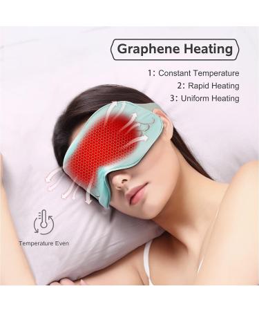 Heated Silk Eye Mask with 3 Temperature Settings for Dry Eyes | Promotes Blood Circulation, Relieves Fatigue, and Enhances Sleep | Washable - Buy Online on GoSupps.com