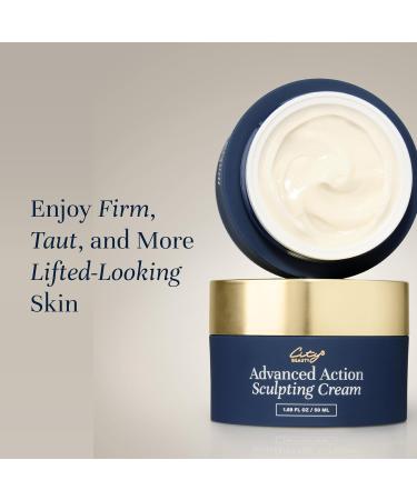 City Beauty Advanced Action Sculpting Cream - Solution for Saggy Jawline Drooping Face and Neck Wrinkles - Firming Cream for Loose Sagging Skin - Buy Online on GoSupps.com