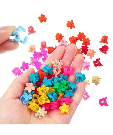 100PCS Mini Flower Hair Claw Clips for Baby Girls | Colorful Toddler Hair Accessories with Strong Hold - Buy Online on GoSupps.com