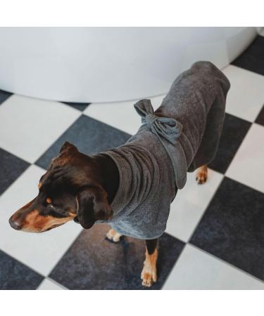 HUNTER Dog Bathrobe Riga - Size 40 in Grey | Premium Comfort for Your Dog | International Shipping Available - Buy Online on GoSupps.com