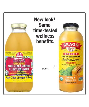Bragg Organic Apple Cider Vinegar Drink with Honey - 16oz | 12 Pack - Buy Online on GoSupps.com