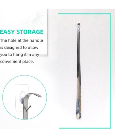 Long Handle Metal Shoe Horn - 31.5 for Seniors, Pregnant Women, and Back Pain Relief - Buy Online on GoSupps.com