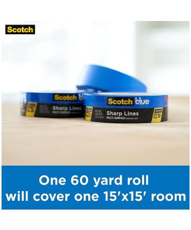Scotch Painter's Tape 2093-48TC3 2093 Sharp Lines Multi-Surface Painters Tape  3 rolls  Blue  3 rolls 1.88 Width 3 rolls - Buy Online on GoSupps.com