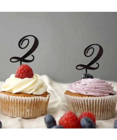 Monogram Letter Z Cupcake Toppers Initial Single Letter Name Glitter Black For Wedding Engagement Party Decorations Beach Reusable Branches Leaf Personalized Any 26Letters Engagement Gifts 6PCS Style-7