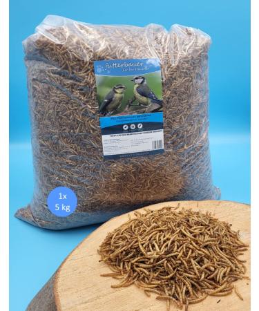 Flourworms dried 5 kg of single feed for fish birds hedgehogs rodents and reptiles without color and preservatives 100% natural natural on proteins and vitamins