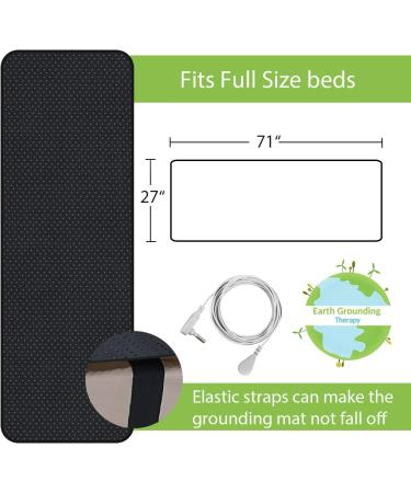 Therapy Equipment Mat - Grounding Mat with Conductive Cable & Breathable Pillow - Sleep Aid & Anxiety Relief (68 x 180cm) - Buy Online on GoSupps.com