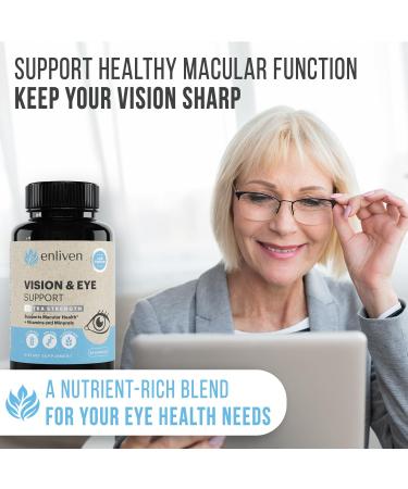 Lutein and Zeaxanthin Eye Health Supplement | Vision Support with Antioxidants, Zinc, Vitamin C & E | Helps Reduce Eye Strain, Support Macular Health & Clarity | 60 Capsules | Made in USA - Buy Online on GoSupps.com