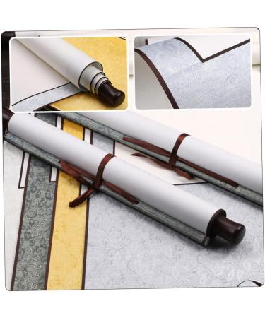 LALAFINA Rice Water Brush Portable Write Art Calligraphy Xuan Household Hanging Sheng Painting Blank Supply Silver 1.5X40X117CM - Buy Online on GoSupps.com
