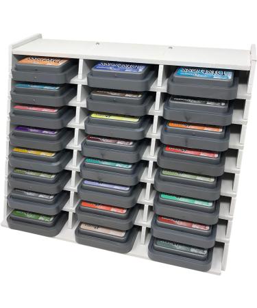 Pixiss Ink Pad Storage Holder - 24 Slot Organizer for Distress Oxide and Other Ink Pads - Horizontal or Vertical Display - Buy Online on GoSupps.com
