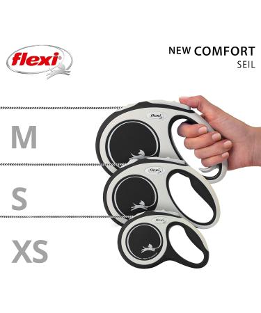Buy Flexi Dog Leash - Extendable with Soft Handle 3m/5m/8m for Dogs 8-20kg XS Black | International Shipping Available - Buy Online on GoSupps.com