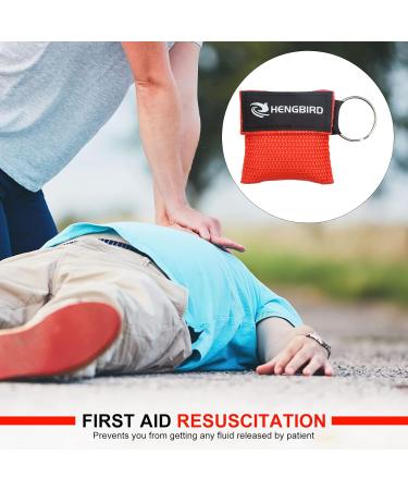 Beating Mask Key Rings | CPR Face Shield & First Aid Ventilation Masks for Adults & Kids | Emergency Cloth Pocket Mask for AED Training (Red 10 Pack) - Buy Online on GoSupps.com