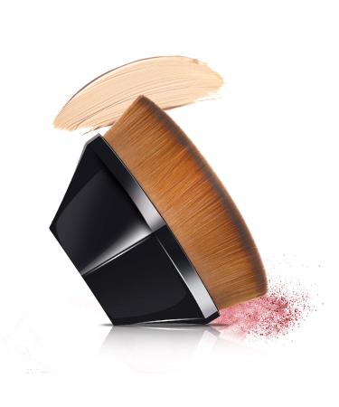 Flat Top Kabuki Foundation Makeup Brush for Blending Liquid and Powder Cosmetics (Black) - Buy Online on GoSupps.com