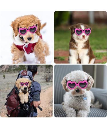 KINBOM Sunglasses for Small Dogs Dog Windproof Glasses Adjustable High-Elastic Heart Shape Goggles Dog Sunglasses Sun-Proof Waterproof Dustproof Pet Glasses Dog Eyewear Protection Pink - Buy Online on GoSupps.com