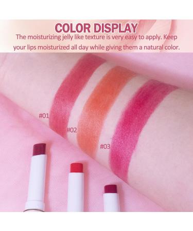 Jelly Lipstick Set - Long Lasting Tinted Lip Balm in 3 Colors | Moisturizing Lip Tint & Plumper for Women - Buy Online on GoSupps.com
