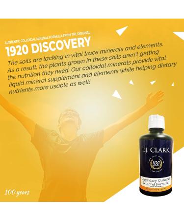 T.J. Clark 32fl.oz. Colloidal Mineral Liquid Original Formula for Optimal Health - Buy Online on GoSupps.com