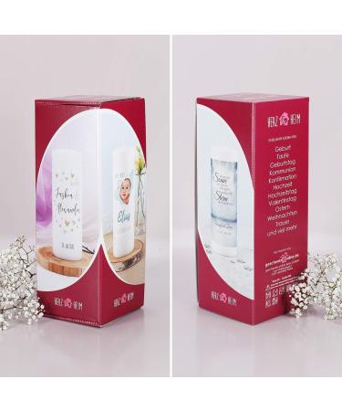 Striefchen Noah's Ark Baptism Candle - Custom Name & Date Imprint Personalized Baptismal Saying - Buy Online on GoSupps.com