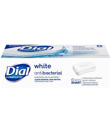 Dial Antibacterial Bar Soap Refresh & Renew White 4 oz - 8 Bars | Antibacterial Protection | Moisturizing Formula - Buy Online on GoSupps.com