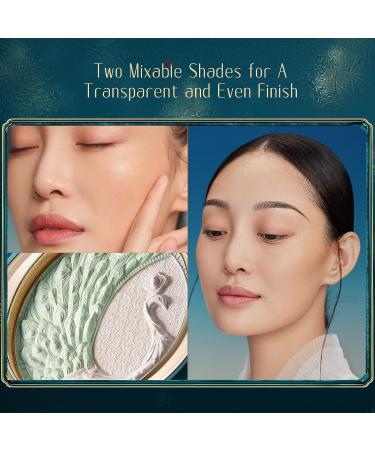FLORASIS Fairy Peach Blossom Pressed Powder - Dai Edition - Flesh Pink + Light Green - Buy Online on GoSupps.com