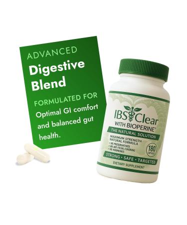 IBS Support - Vitamin D Psyllium Husk Fennel - 180 Capsules - 3 Month Supply 180 Count (Pack of 1)