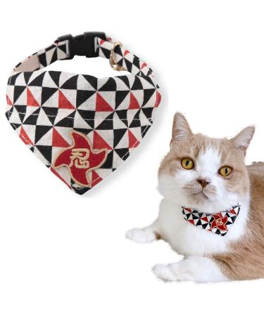 Necoichi Ninja Cat Bandana Collar Black